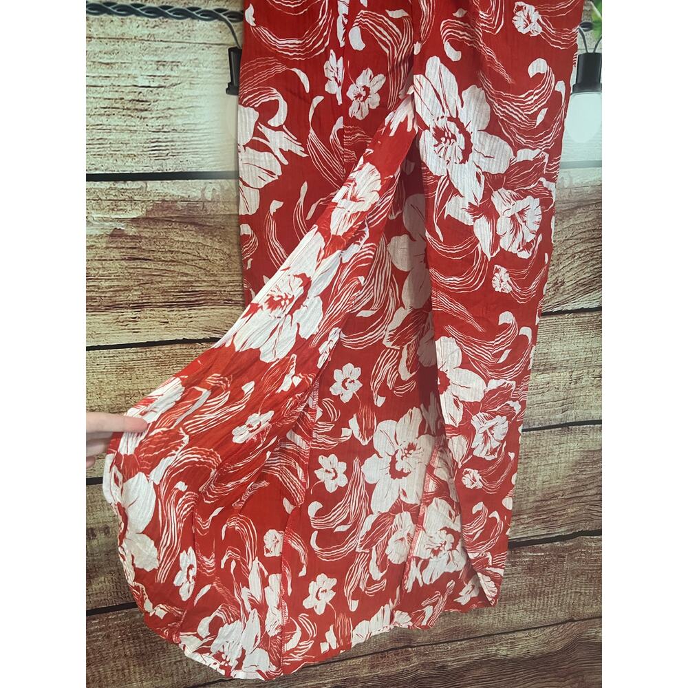 Revolve Faithfull the Brand Lulu Maxi Skirt Camara Floral Red White Hawaiian 10 - Picture 6 of 8